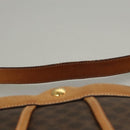 CELINE Macadam Canvas Shoulder Bag PVC Leather Brown Gold Auth 117957-8