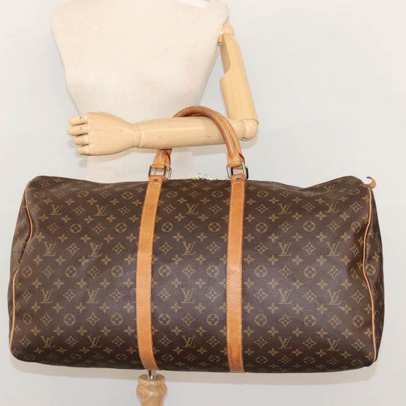 LOUIS VUITTON Monogram Keepall 60 Boston Bag M41422 LV Auth 117969