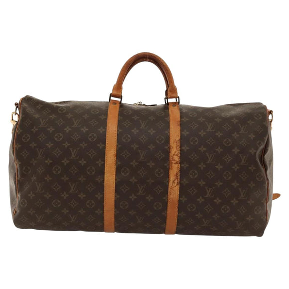 LOUIS VUITTON Monogram Keepall Bandouliere 60 Boston Bag M41412 LV Auth 117971