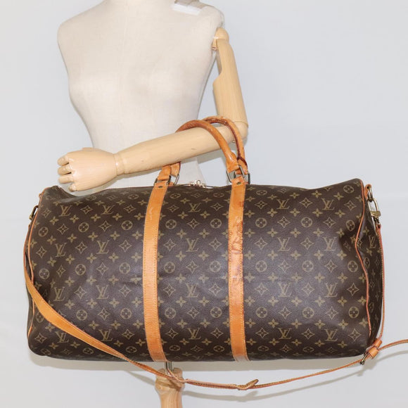 LOUIS VUITTON Monogram Keepall Bandouliere 60 Boston Bag M41412 LV Auth 117971