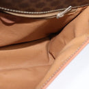 CELINE Macadam Canvas Shoulder Bag PVC Leather Brown Gold Auth 117973-20