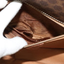 CELINE Macadam Canvas Shoulder Bag PVC Leather Brown Gold Auth 117973-22