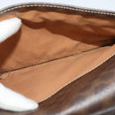 CELINE Macadam Canvas Shoulder Bag PVC Leather Brown Gold Auth 117973-23