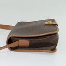 CELINE Macadam Canvas Shoulder Bag PVC Leather Brown Gold Auth 117973-3