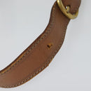 CELINE Macadam Canvas Shoulder Bag PVC Leather Brown Gold Auth 117973-8