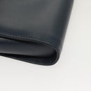 Chloe Chain Shoulder Bag Leather Navy Gold Auth 117976-9