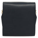Chloe Chain Shoulder Bag Leather Navy Gold Auth 117976-2