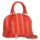 LOUIS VUITTON Vernis Rayure Alma BB Hand Bag 2way Rose rich LV Auth 117988-1