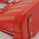 LOUIS VUITTON Vernis Rayure Alma BB Hand Bag 2way Rose rich LV Auth 117988-12