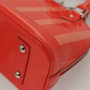 LOUIS VUITTON Vernis Rayure Alma BB Hand Bag 2way Rose rich LV Auth 117988-13