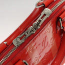 LOUIS VUITTON Vernis Rayure Alma BB Hand Bag 2way Rose rich LV Auth 117988-15