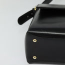 GUCCI Shoulder Bag Leather 2way Black Gold Auth 117991-14