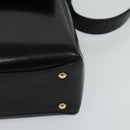 GUCCI Shoulder Bag Leather 2way Black Gold Auth 117991-10