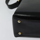 GUCCI Shoulder Bag Leather 2way Black Gold Auth 117991-15
