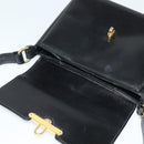 GUCCI Shoulder Bag Leather 2way Black Gold Auth 117991-17