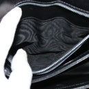 GUCCI Shoulder Bag Leather 2way Black Gold Auth 117991-21