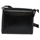 GUCCI Shoulder Bag Leather 2way Black Gold Auth 117991-2
