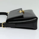 GUCCI Shoulder Bag Leather 2way Black Gold Auth 117991-3