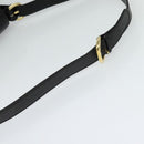 GUCCI Shoulder Bag Leather 2way Black Gold Auth 117991-7