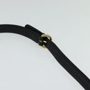 GUCCI Shoulder Bag Leather 2way Black Gold Auth 117991-8