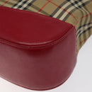 Burberrys Nova Check Shoulder Bag Canvas Beige Gold Auth 117995-9