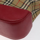 Burberrys Nova Check Shoulder Bag Canvas Beige Gold Auth 117995-15