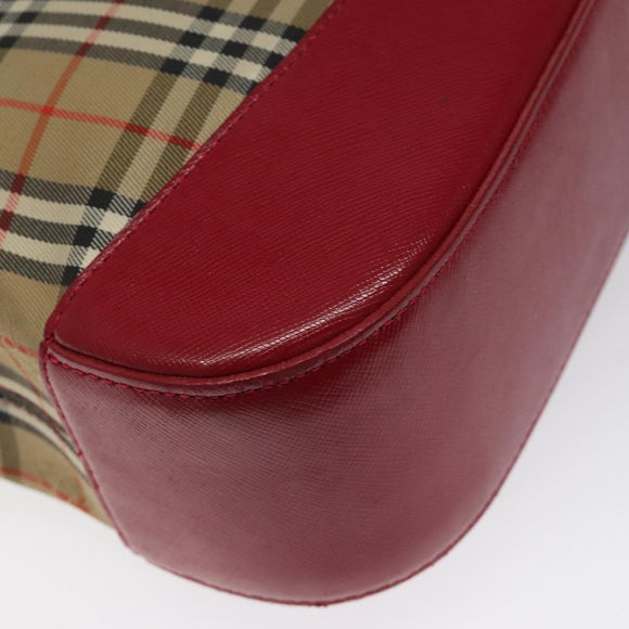 Burberrys Nova Check Shoulder Bag Canvas Beige Gold Auth 117995