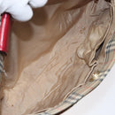 Burberrys Nova Check Shoulder Bag Canvas Beige Gold Auth 117995-11