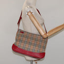 Burberrys Nova Check Shoulder Bag Canvas Beige Gold Auth 117995-22