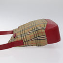 Burberrys Nova Check Shoulder Bag Canvas Beige Gold Auth 117995-4