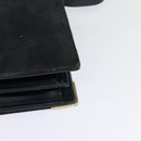 CELINE Shoulder Bag Suede Navy Gold Auth 118002-16