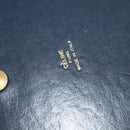 CELINE Shoulder Bag Suede Navy Gold Auth 118002-18