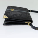 CELINE Shoulder Bag Suede Navy Gold Auth 118002-4