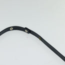 CELINE Shoulder Bag Suede Navy Gold Auth 118002-8