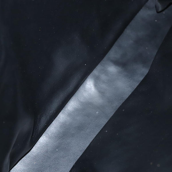 BALLY Shoulder Bag Leather Black Gold Auth 118003