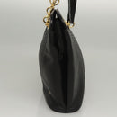 BALLY Shoulder Bag Leather Black Gold Auth 118003-3