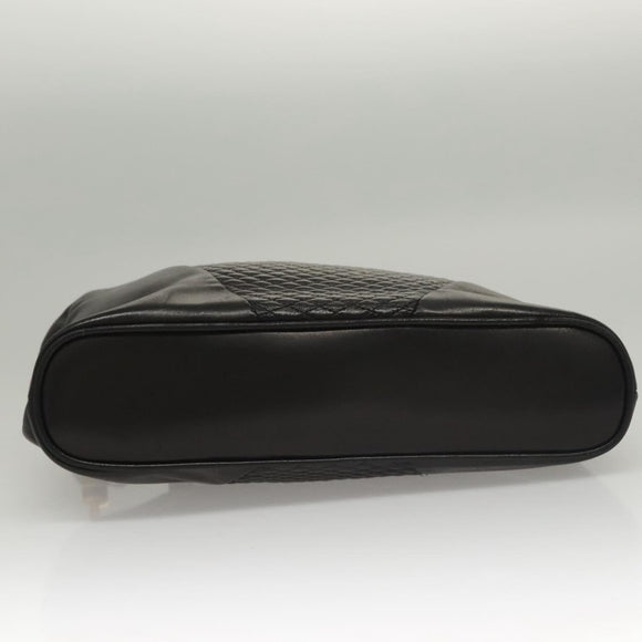 BALLY Shoulder Bag Leather Black Gold Auth 118003