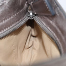 BURBERRY Nova Check Accessory Pouch Leather Silver Auth 118011-18