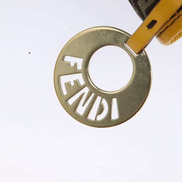 FENDI Zucca Canvas Hand Bag Beige Gold Auth 118014