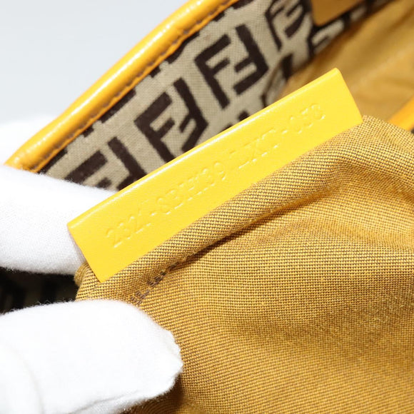 FENDI Zucca Canvas Hand Bag Beige Gold Auth 118014