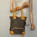 FENDI Zucca Canvas Hand Bag Beige Gold Auth 118014-22