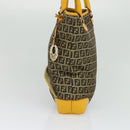 FENDI Zucca Canvas Hand Bag Beige Gold Auth 118014-4