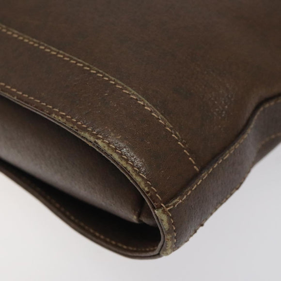 GUCCI Web Sherry Line Shoulder Bag Leather Brown Gold 001 01/13 0938 Auth 118015