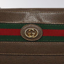 GUCCI Web Sherry Line Shoulder Bag Leather Brown Gold 001 01/13 0938 Auth 118015-17