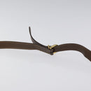 GUCCI Web Sherry Line Shoulder Bag Leather Brown Gold 001 01/13 0938 Auth 118015-8