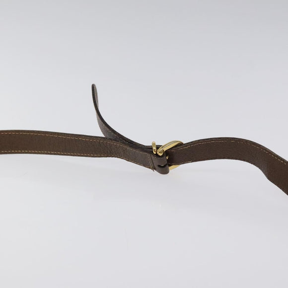 GUCCI Web Sherry Line Shoulder Bag Leather Brown Gold 001 01/13 0938 Auth 118015