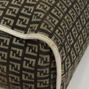 FENDI Zucchino Canvas Tote Bag Black Gold Auth 118016-14