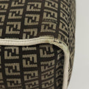 FENDI Zucchino Canvas Tote Bag Black Gold Auth 118016-9