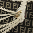 FENDI Zucchino Canvas Tote Bag Black Gold Auth 118016-17