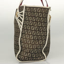 FENDI Zucchino Canvas Tote Bag Black Gold Auth 118016-3